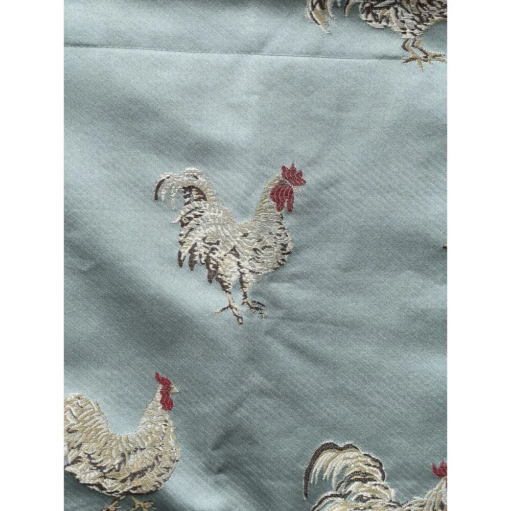 Farmhouse Kitchen Scalloped Valance Rooster Chicken Country Farmhouse Rustic 45”